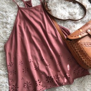 Pink flower detail cami